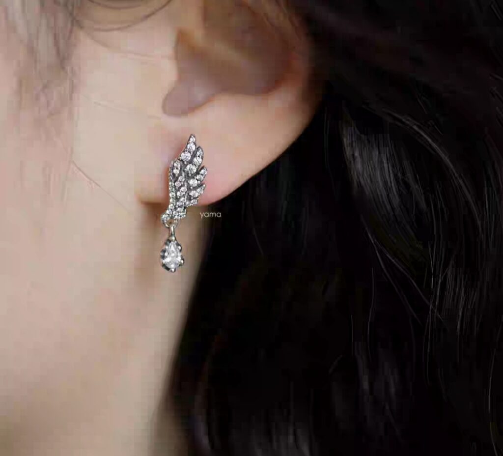 Women's Angel Wing Drop Earrings