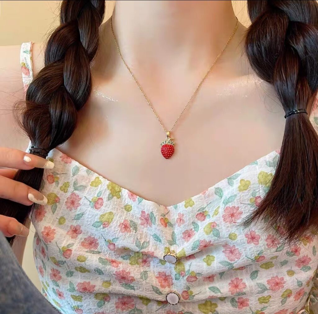 Women's Strawberry Charm Necklace