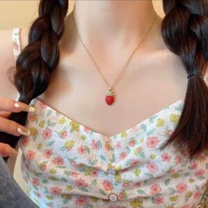 Women's Strawberry Charm Necklace