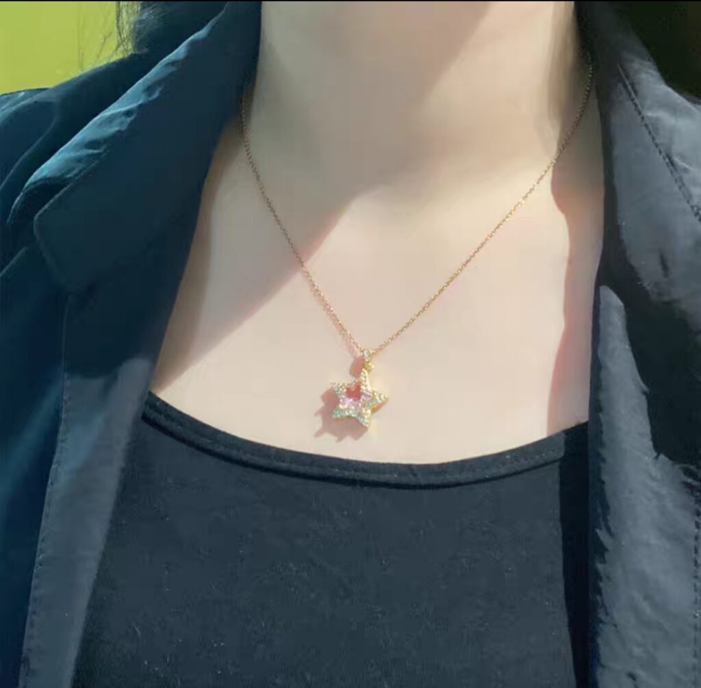 Women's Pink Star Pendant Necklace