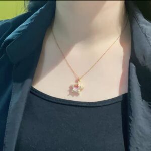 Women's Pink Star Pendant Necklace