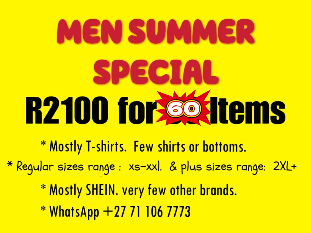 SHEIN MEN T-SHIRTS BALES 60PCS