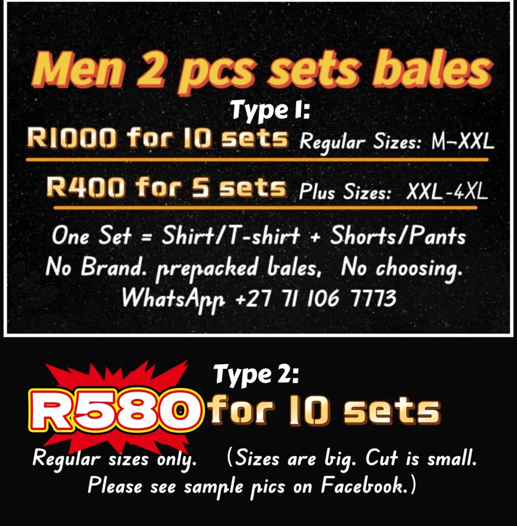 men 2pcs sets bales